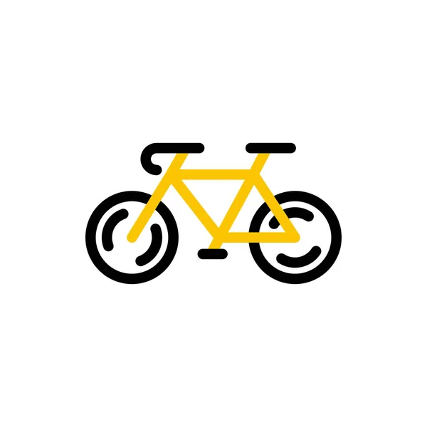 Bicycle colorful icon isolated on white background. Vector illustration. — Stock Vector