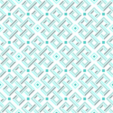 Kelt düğüm vektörü 3d dikdörtgen şekillerin kusursuz deseni