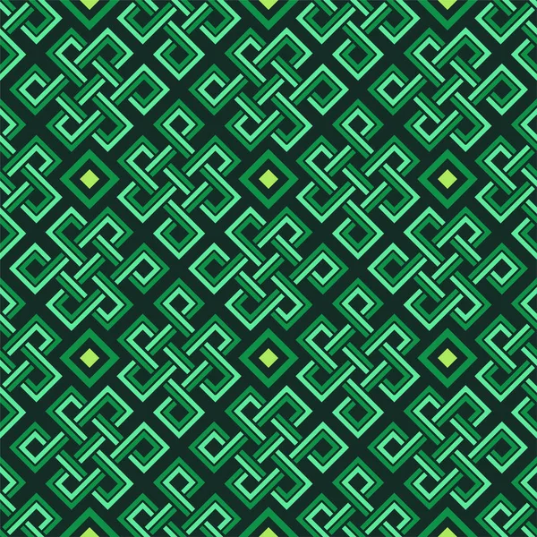 Keltische knoopvector 3d naadloos patroon van rechthoekige vormen — Stockvector
