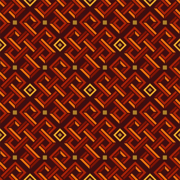 Κέλτικος κόμβος διάνυσμα 3d αδιάλειπτη μοτίβο ορθογώνια σχήματα — Διανυσματικό Αρχείο