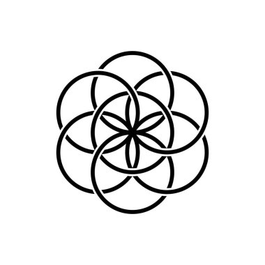 Yaşam tohumu, kutsal geometrinin izole vektör sembolü.