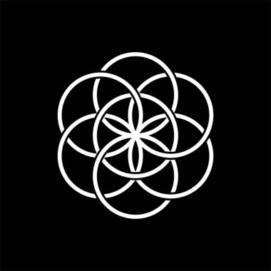 Yaşam tohumu, kutsal geometrinin izole vektör sembolü.