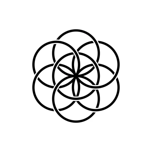 Yaşam tohumu, kutsal geometrinin izole vektör sembolü.