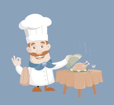 Şef de cuisine Vector Illustration