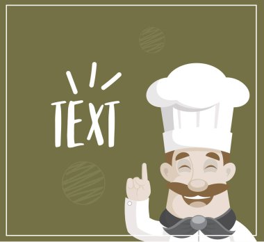 Düz tasarım Şef vektör çizim