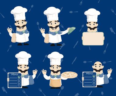 Şef vektörel çizimler resimler karikatürler 