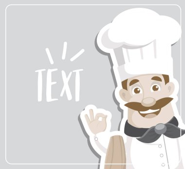 Etiket tarzı retro Şef vektör çizim