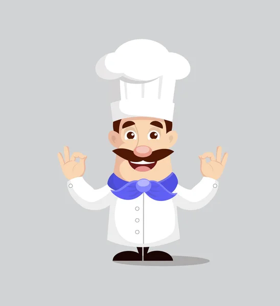 Chef Guapo Vector Ilustración — Vector de stock