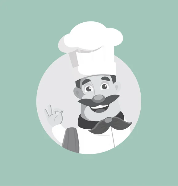 Flat Design Chef Exécutif Illustration Vectorielle — Image vectorielle