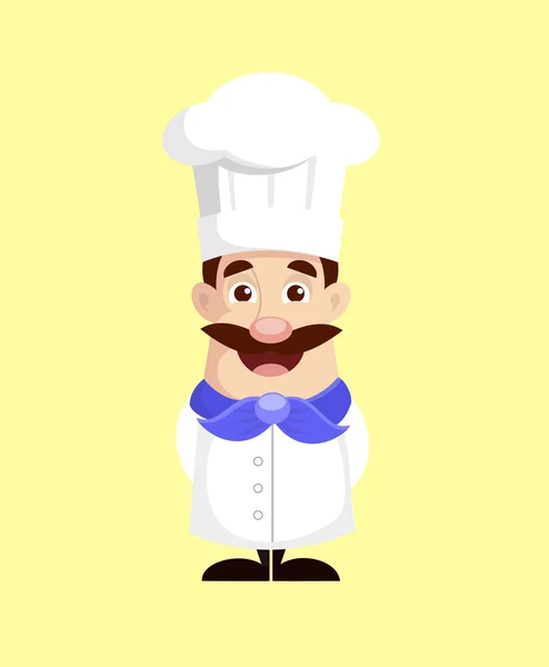 Chef Standing Vector Ilustración — Vector de stock