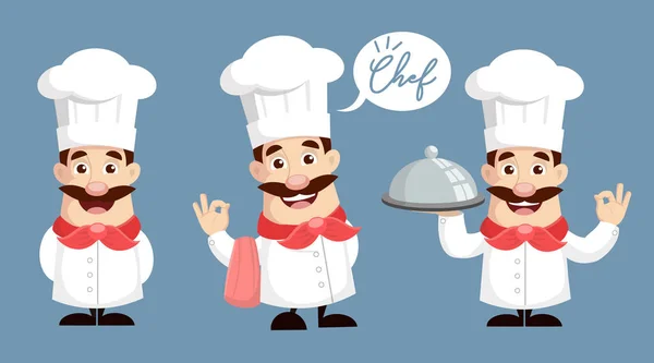 Chef Cuisine Flat Design Illustration Vectorielle — Image vectorielle
