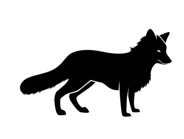 Fox siluet vektör çizim