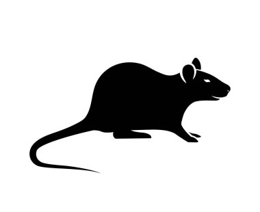 Mouse siluet vektör çizim