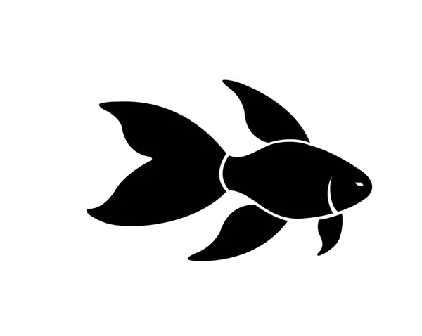 Illustrazione Vettoriale Silhouette Pesce — Vettoriale Stock
