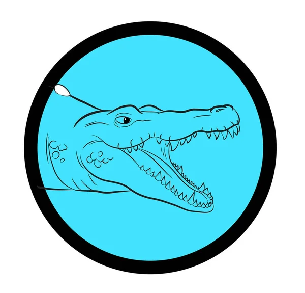 Crocodile Sauvage Open Mouse Vector — Image vectorielle