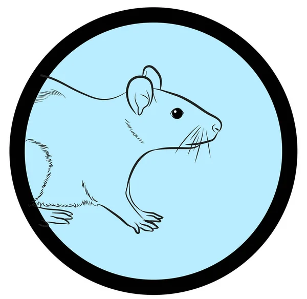 漫画のマウスの顔クローズ アップ ベクトル図 — ストックベクタ