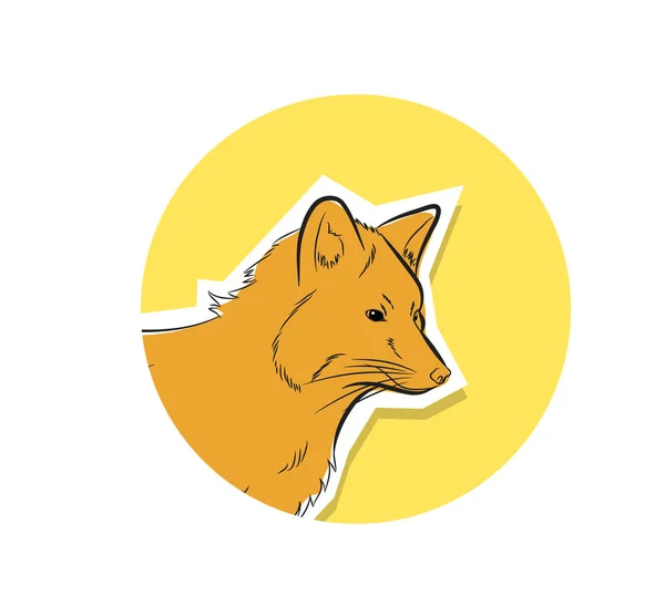 Wektor zbliżenie zwierzę dzikie Fox — Wektor stockowy