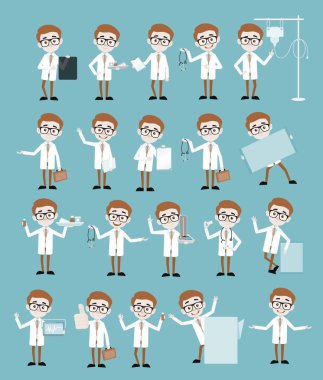 Pek çok doktor kavramlar ve jestleri vektör toplama