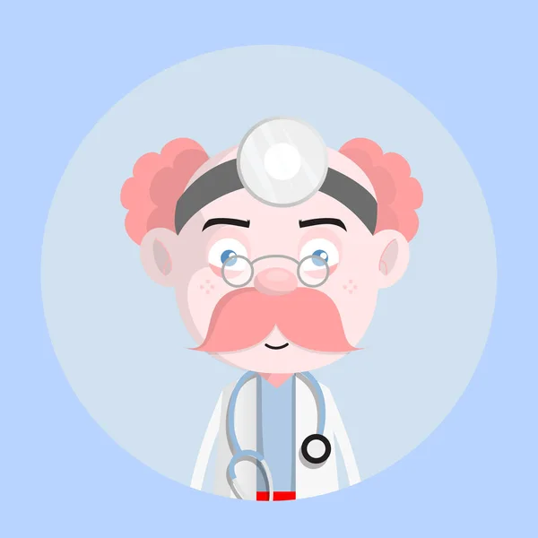Visage Non Amusé Cartoon Cardiologue Docteur Personnage Vecteur — Image vectorielle