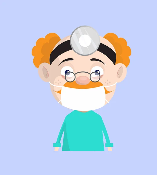 Şok dişçi yüz ifade vektör