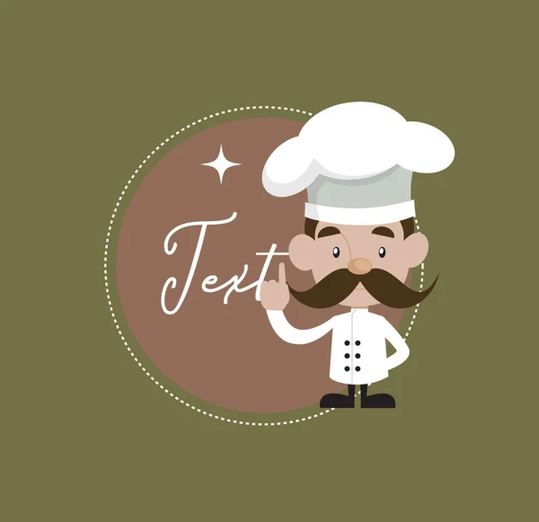 Şef düz vektör çizim tasarım