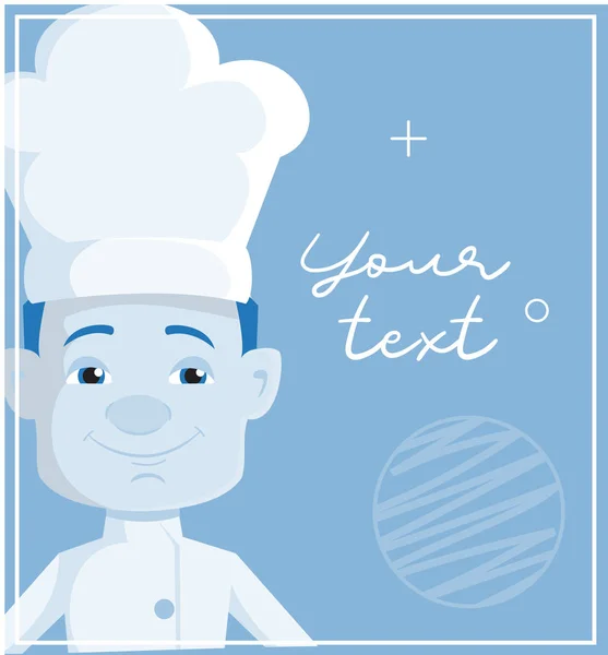 Dessin animé Chef vintage Vecteur plat Illustration Design — Image vectorielle