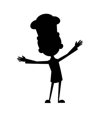 Şef vektör çizim tasarım - siluet