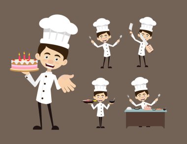 Şef vektör çizim tasarım - ayarla