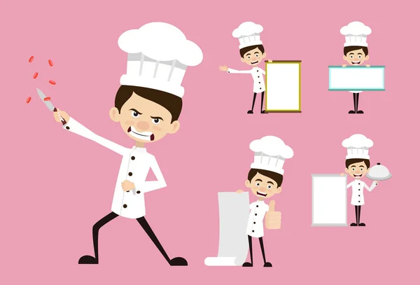 Chef Vector Illustration Design Banners Ventas — Archivo Imágenes Vectoriales