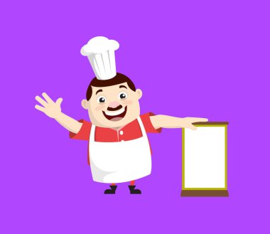 Çizgi film Şişko Komik Aşçı - Boş Tahtayla Duran