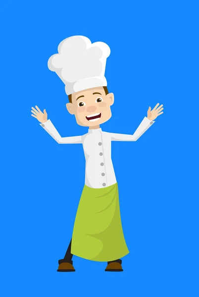 Chef - En la alegre postura — Vector de stock