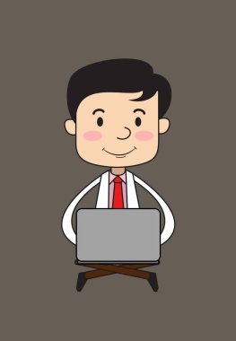 Dişçi - Laptop 'ta Oturup Çalışmak