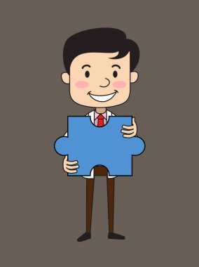 Dişçi - Yapboz Parçası Tutuyor