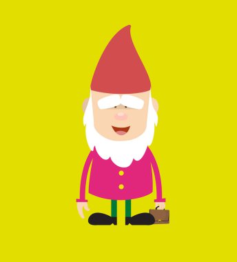 Şirin Çizgi Film Şefi - Bir bavul tutuyor ve gitmeye hazır