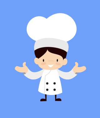 Şirin Çizgi Film Şefi - Sunum Pozu Veriyor