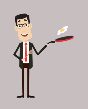 Şirket İş Karakteri - Yemek Hazırlama