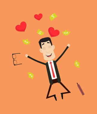 Kurumsal İş Karakteri - Kalpler ve Parayla Atlama