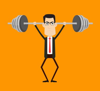 Kurumsal İş Karakteri - Ağırlık Kaldırma Yapıyor