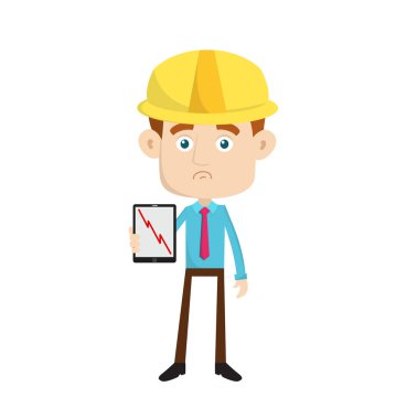 Mühendis Mimarı - Tablet Üzerine Kayıp Grafiği Sunar