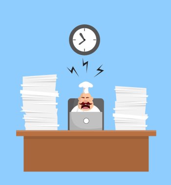 Şişko Komik Şef - Ofis işlerinden bıkmış
