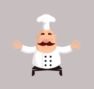 Şişko komik şef - Meditasyon yapıyor