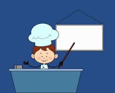 Mutfak Karakteri Şefi - Beyaz Tahtada Sunar