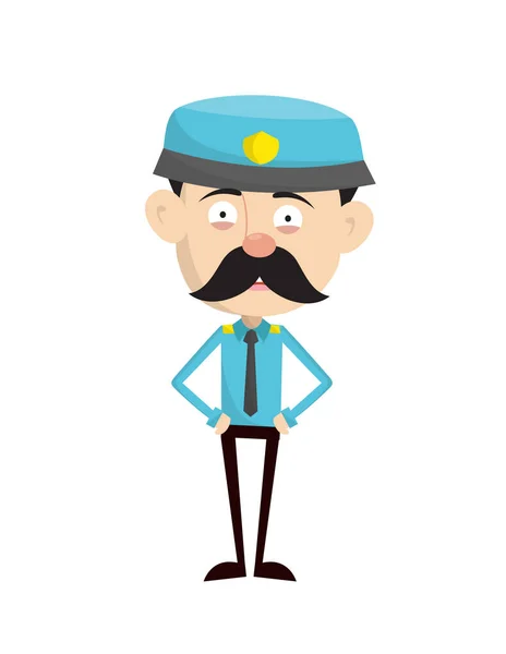 Drôles policier flic - de bonne humeur — Image vectorielle