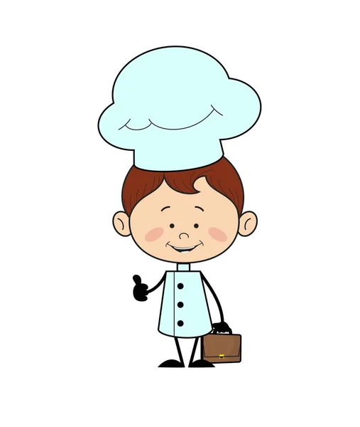 Konyha karakter Chef - Megjelenítve egy hüvelykujj fel — Stock Vector