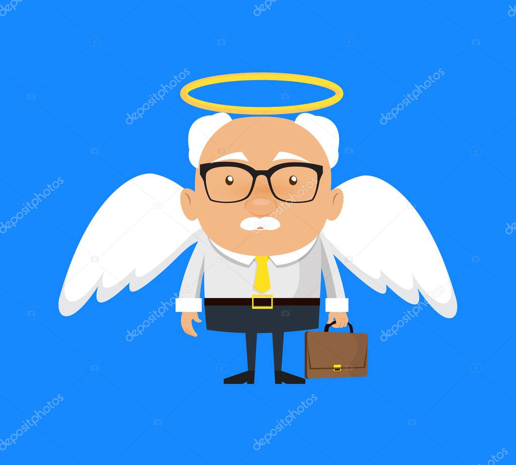 Old Boss Businessman - in Angel Costume