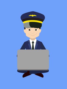 Pilot - Dizüstü bilgisayarda Oturup Çalışmak