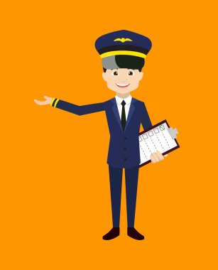 Pilot - Kontrol Listesi Tutuluyor ve El Hareketi ile Gösteriliyor