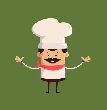 Profesyonel Sevimli Şef - Sunum Pozu Veriyor