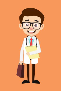 Profesyonel Doktor - Dosya ve Evrak Çantası ile Durma