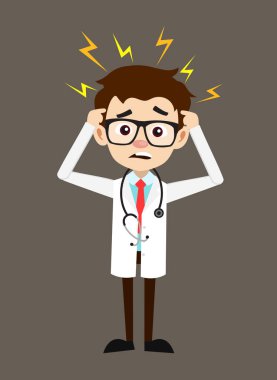 Endişeli Yüzlü Profesyonel Doktor